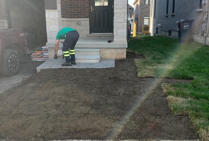 Grass sod abefore wip