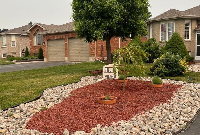 Front garden design & mulching